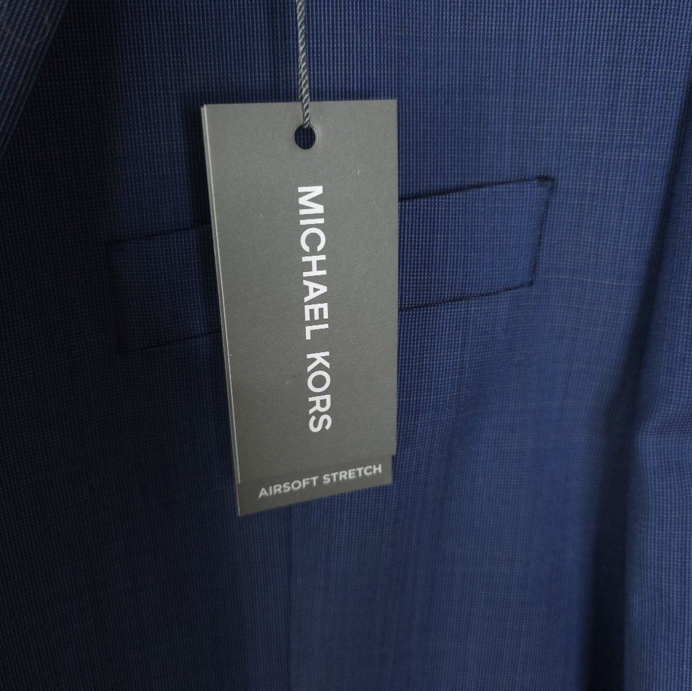 Michael Kors Men's Classic-Fit Wool Stretch Solid Suit Jacket New Sz 46reg - Picture 9 of 9